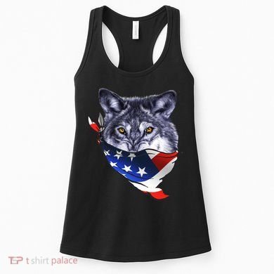American Wolf USA Bandanna Women's Tank Top