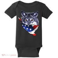 American Wolf USA Bandanna Baby Bodysuit thumb 0