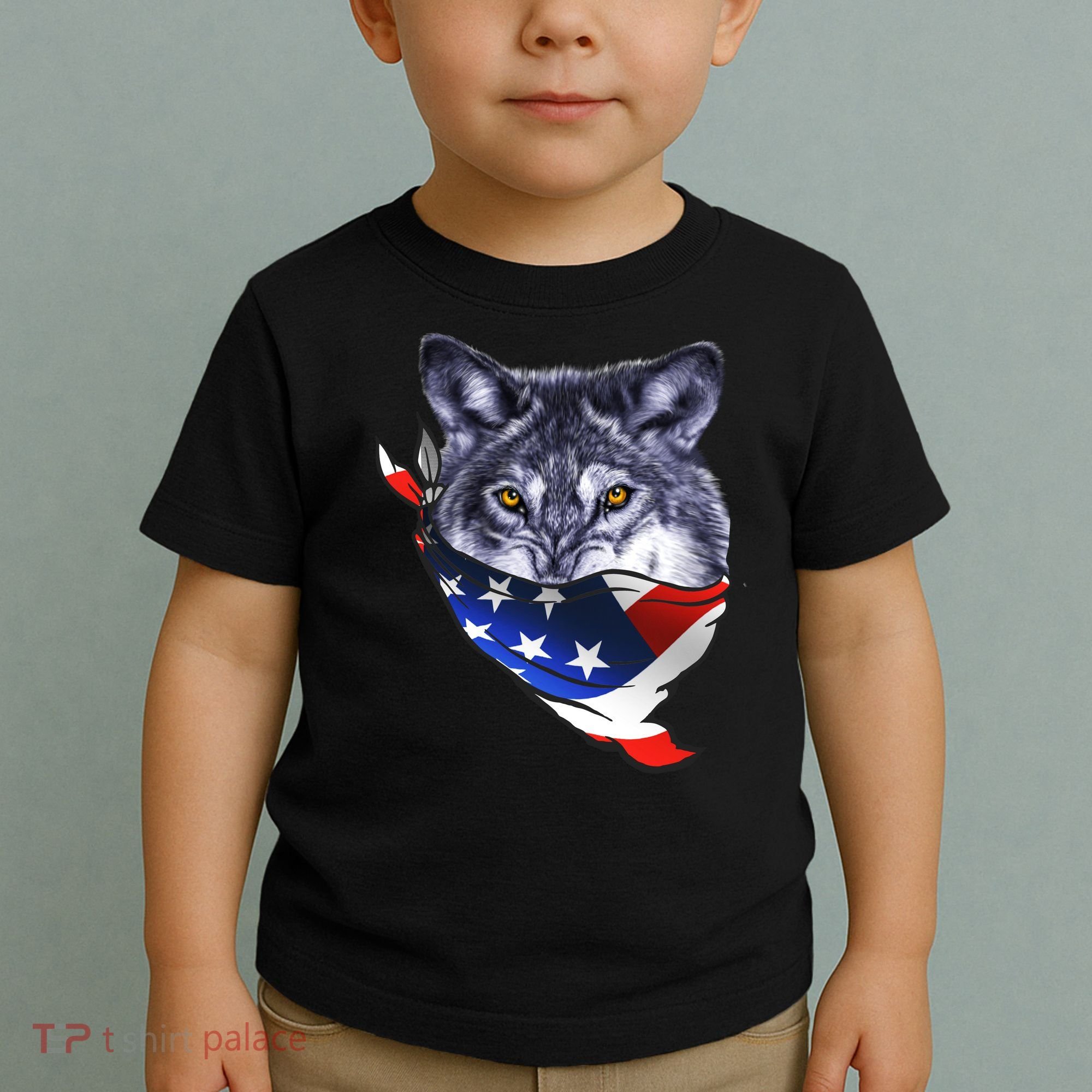 American Wolf USA Bandanna Toddler T-Shirt