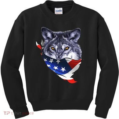American Wolf USA Bandanna Kids Sweatshirt