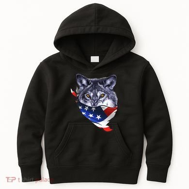 American Wolf USA Bandanna Kids Hoodie