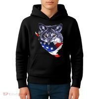 American Wolf USA Bandanna Kids Hoodie thumb 4