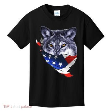 American Wolf USA Bandanna Kids T-Shirt