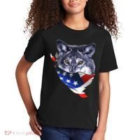 American Wolf USA Bandanna Kids T-Shirt thumb 2