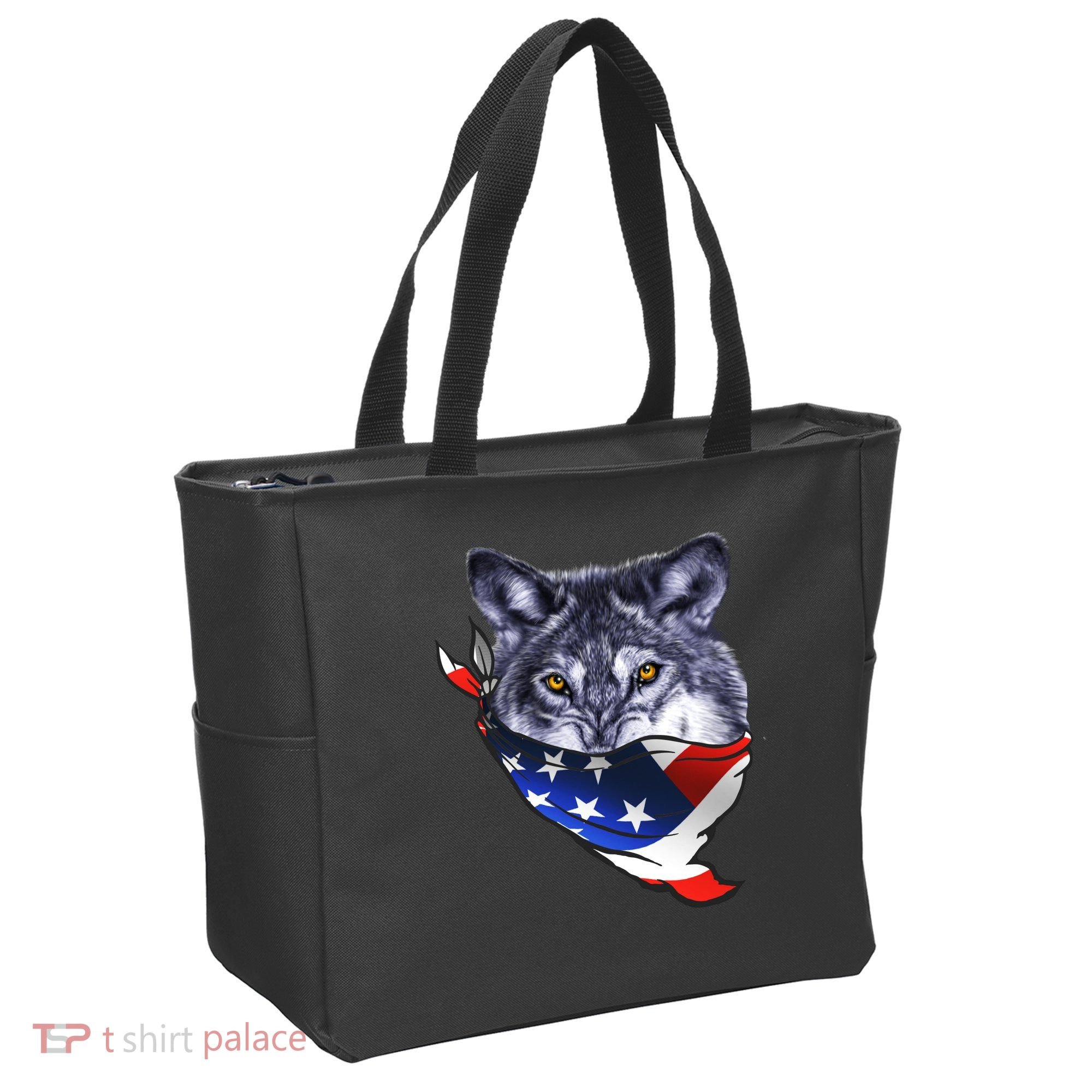 American Wolf USA Bandanna Tote Bag