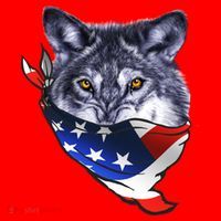 American Wolf USA Bandanna Santa Hat thumb 1