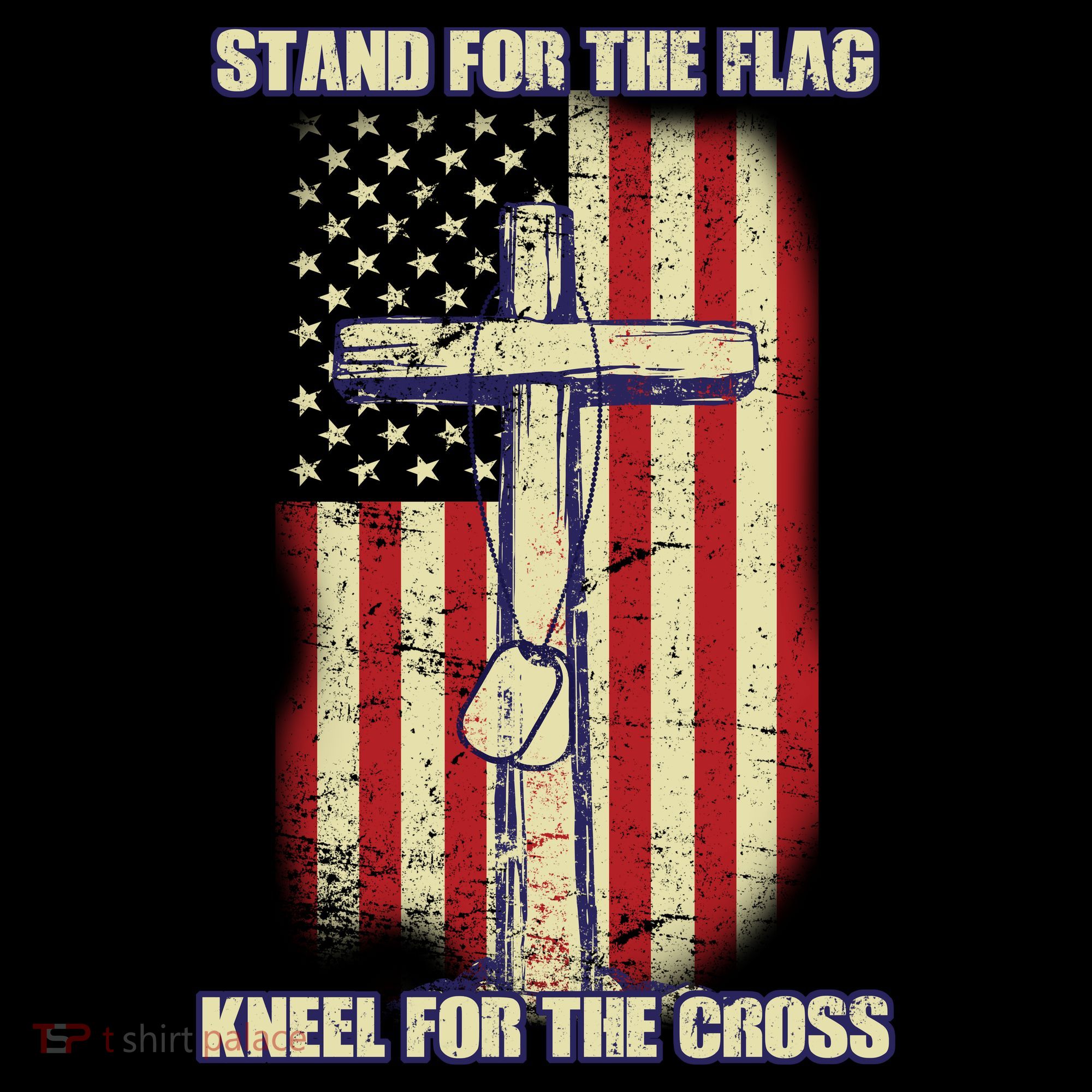 Americans Stand For The Flag Kneel For The Cross Women's Hoodie