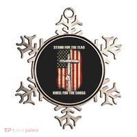 Americans Stand For The Flag Kneel For The Cross Ornament thumb 0