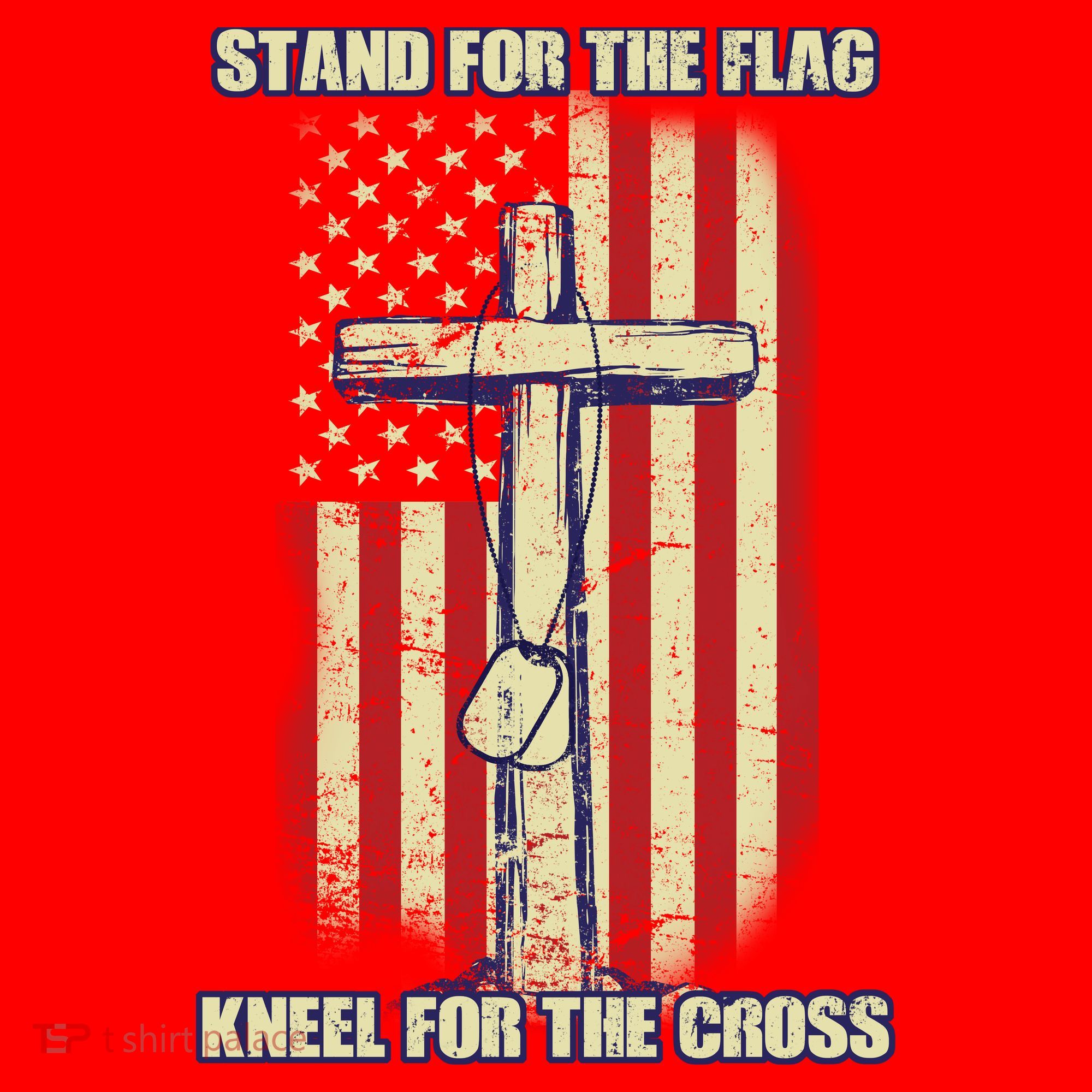 Americans Stand For The Flag Kneel For The Cross Santa Hat