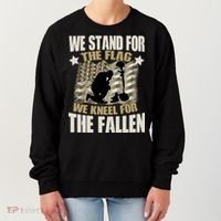 Americans We Stand For The Flag Kneel For The Fallen Women's Sweatshirt thumb 0