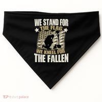 Americans We Stand For The Flag Kneel For The Fallen USA-Made Doggie Bandana thumb 0