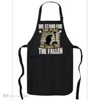 Americans We Stand For The Flag Kneel For The Fallen Apron thumb 0