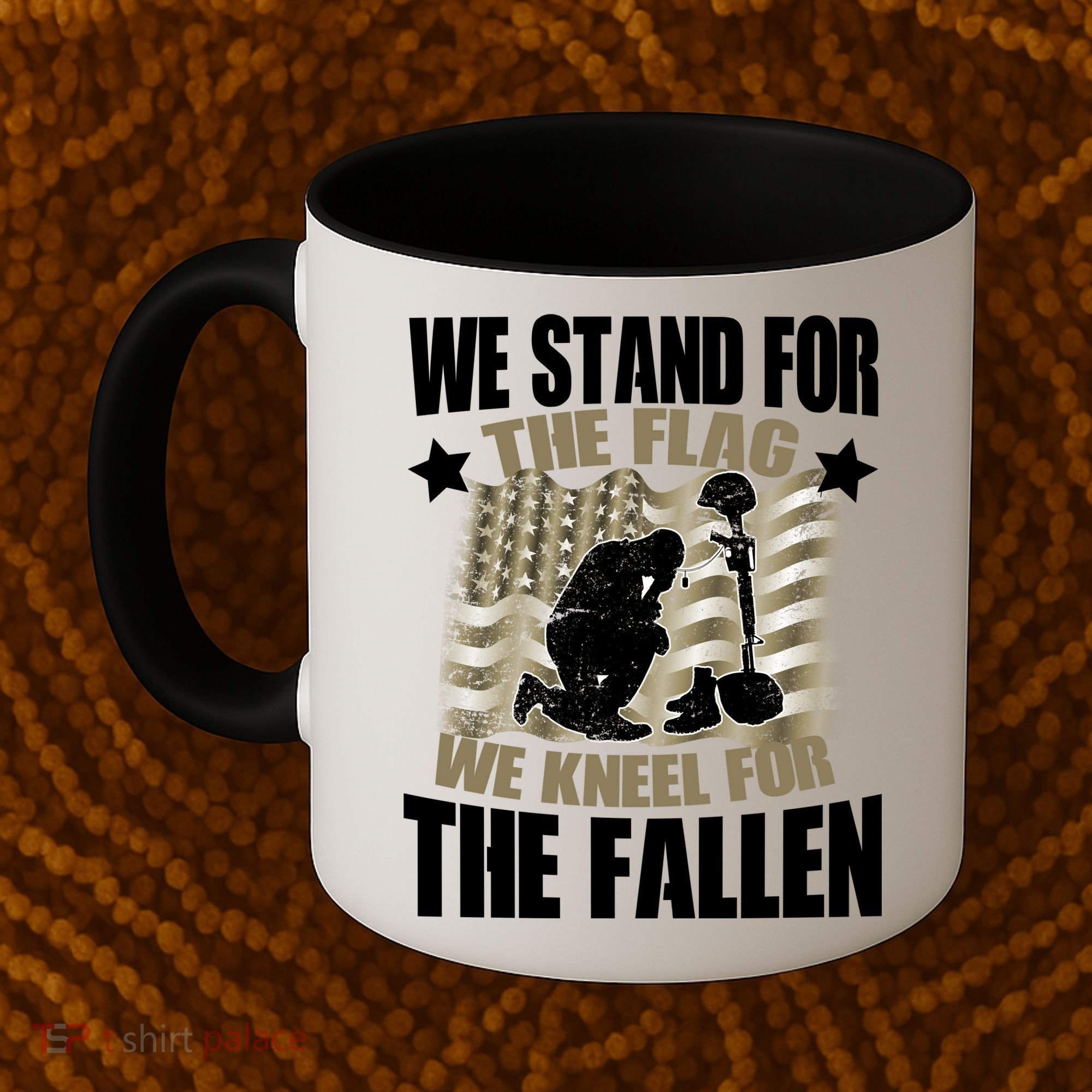 Americans We Stand For The Flag Kneel For The Fallen Coffee Mug