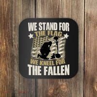 Americans We Stand For The Flag Kneel For The Fallen Coaster thumb 0