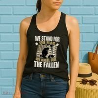 Americans We Stand For The Flag Kneel For The Fallen Women's Tank Top thumb 2