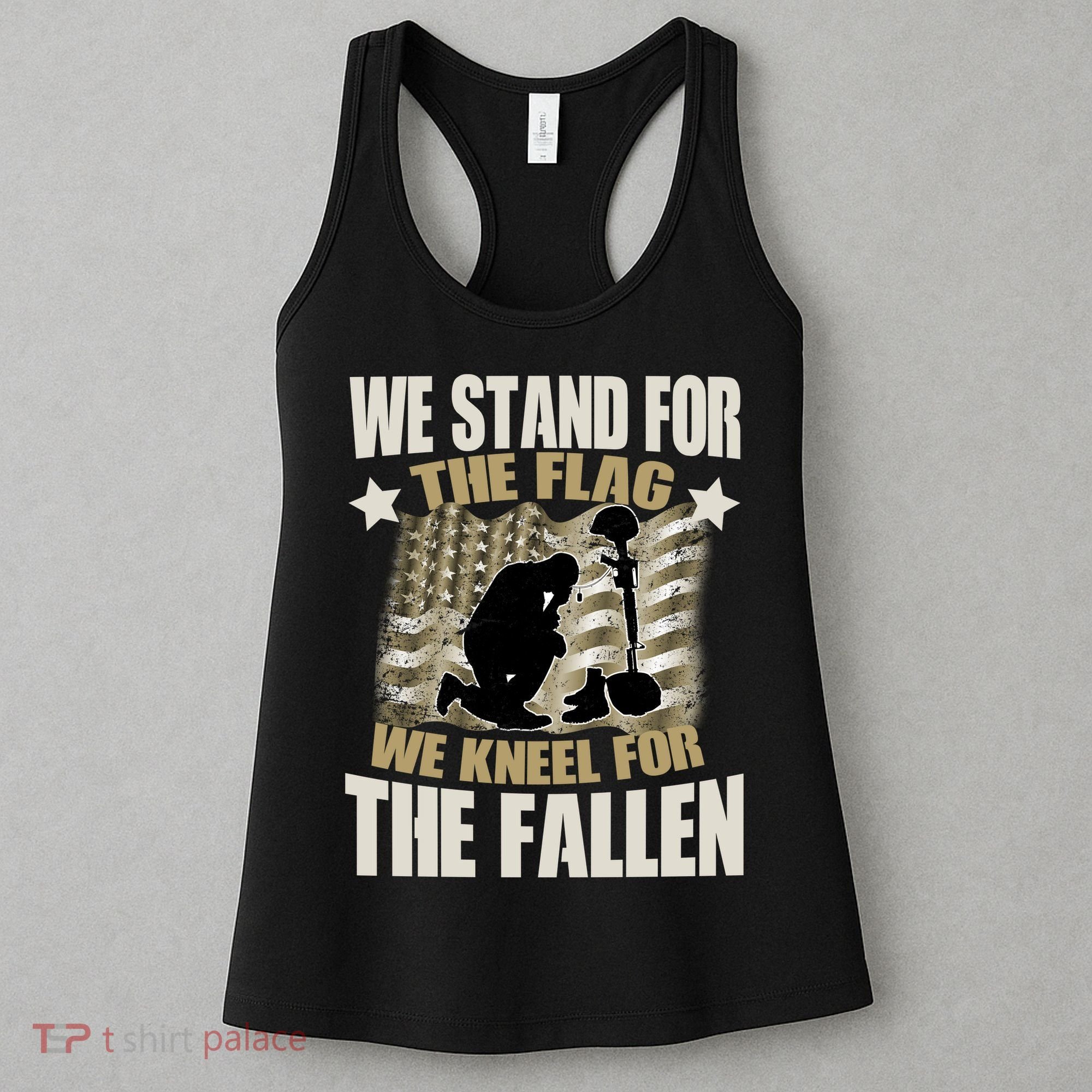 Americans We Stand For The Flag Kneel For The Fallen Women's Tank Top