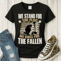 Americans We Stand For The Flag Kneel For The Fallen Women's T-Shirt thumb 3