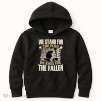 Americans We Stand For The Flag Kneel For The Fallen Kids Hoodie thumb 0