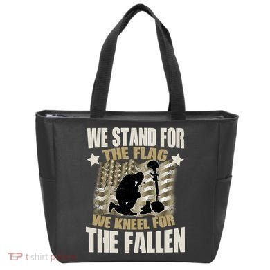 Americans We Stand For The Flag Kneel For The Fallen Tote Bag