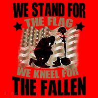 Americans We Stand For The Flag Kneel For The Fallen Santa Hat thumb 1