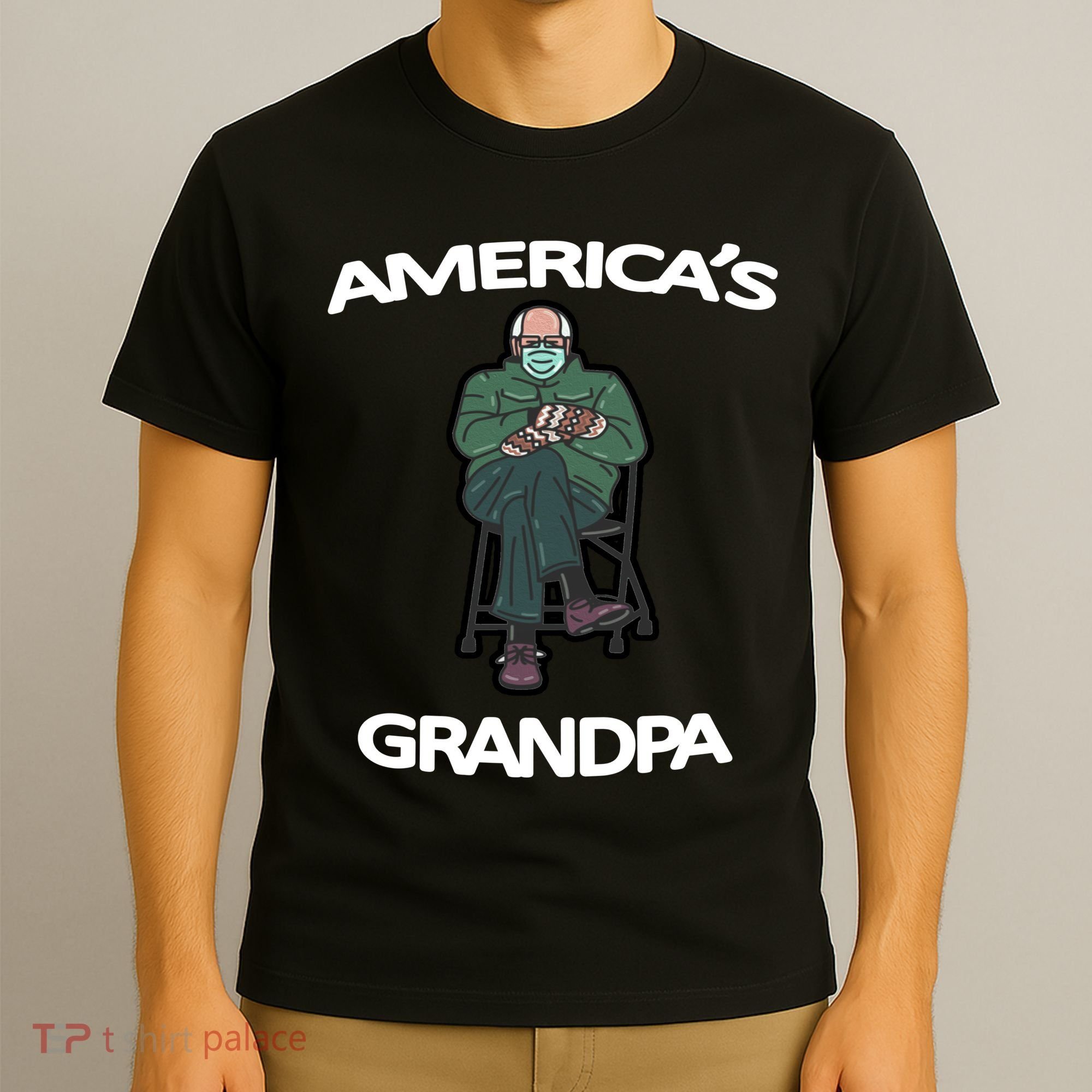 America's Grandpa Bernie Sanders Mitten Meme T-Shirt