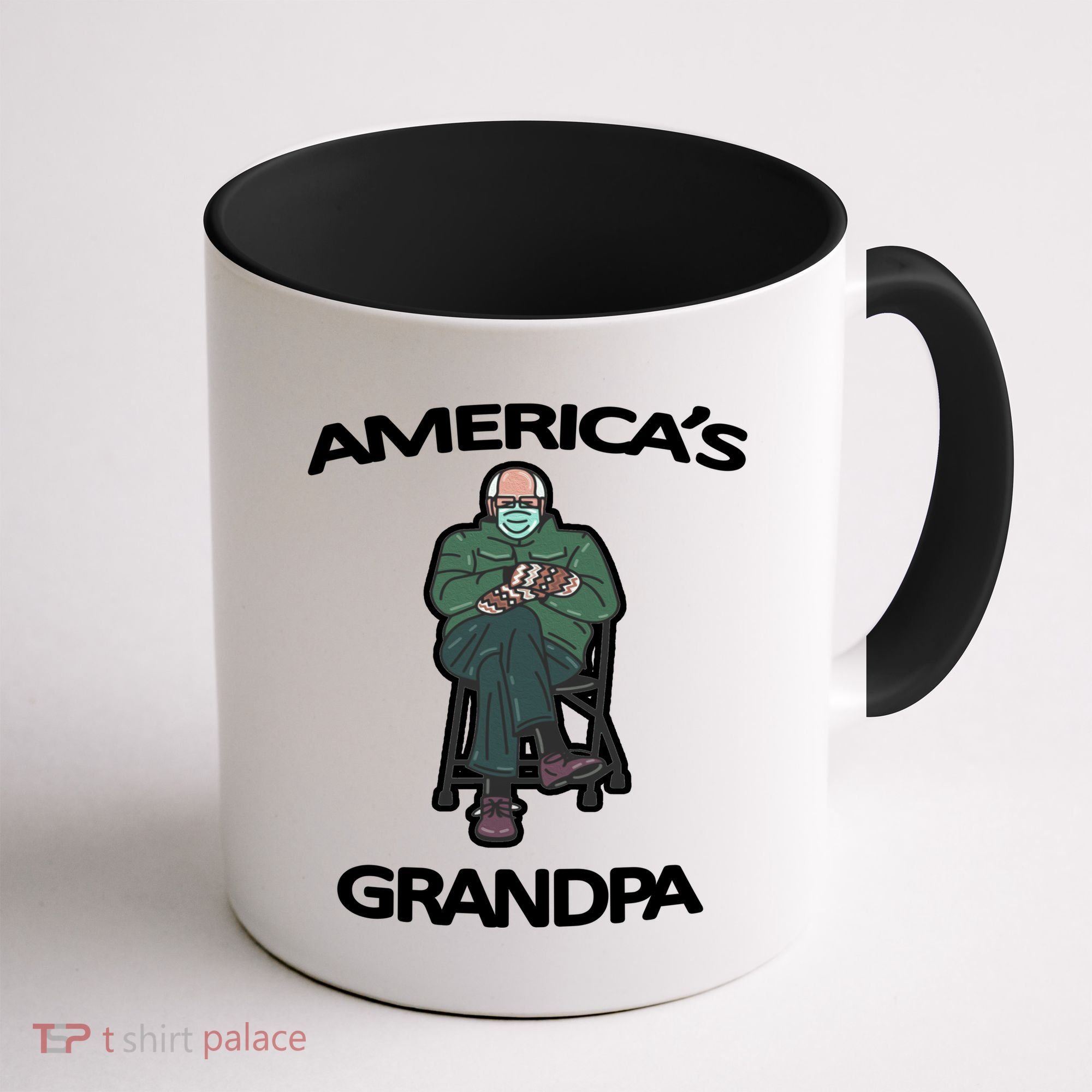 America's Grandpa Bernie Sanders Mitten Meme Coffee Mug