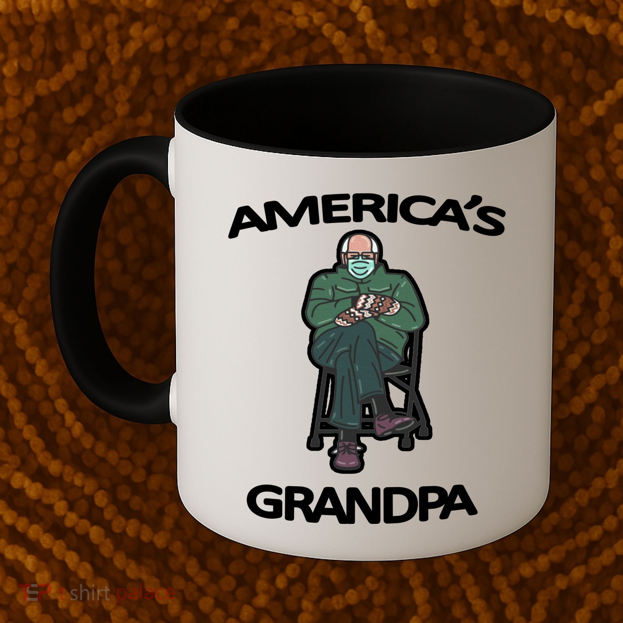 America's Grandpa Bernie Sanders Mitten Meme Coffee Mug