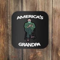America's Grandpa Bernie Sanders Mitten Meme Coaster thumb 0