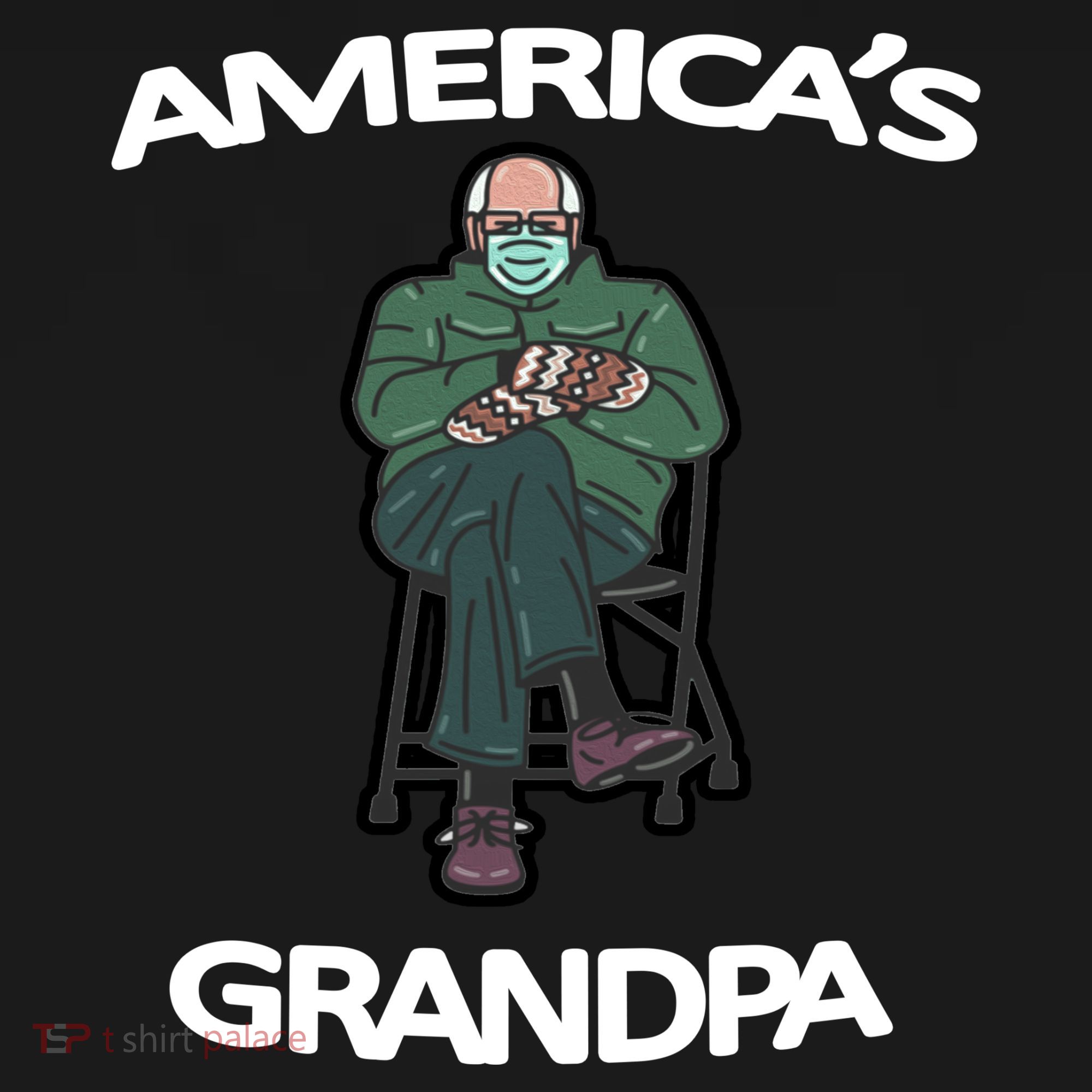 America's Grandpa Bernie Sanders Mitten Meme Ornament
