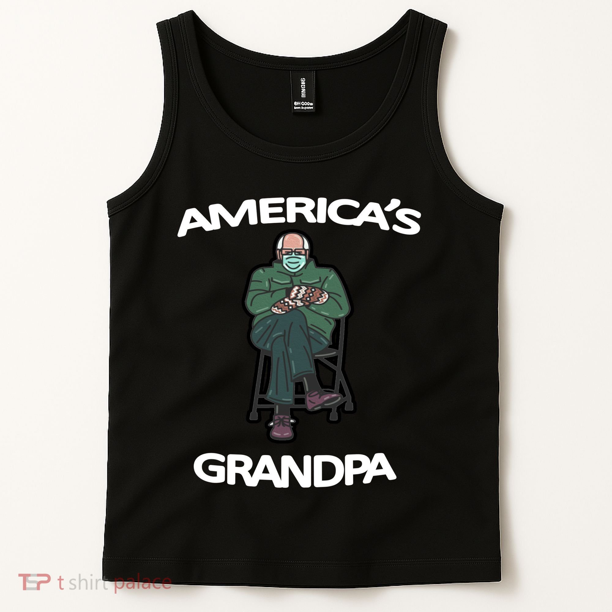 America's Grandpa Bernie Sanders Mitten Meme Tank Top