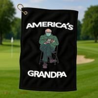 America's Grandpa Bernie Sanders Mitten Meme Golf Towel thumb 1