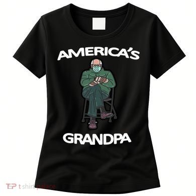America's Grandpa Bernie Sanders Mitten Meme Women's T-Shirt