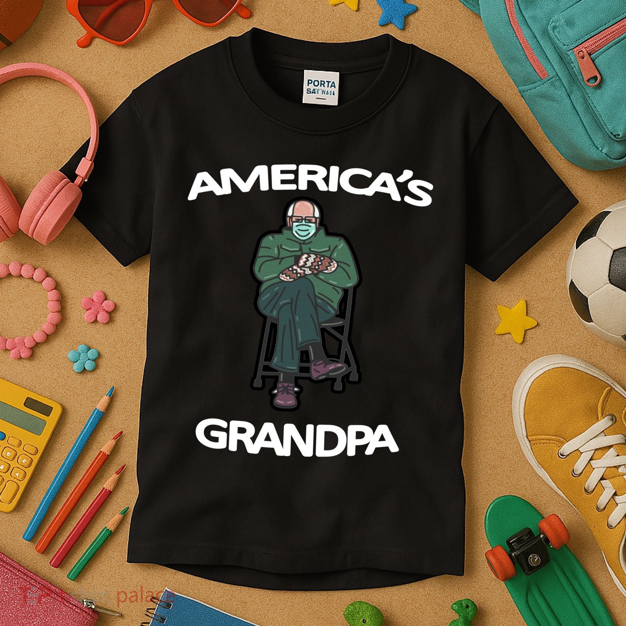 America's Grandpa Bernie Sanders Mitten Meme Kids T-Shirt