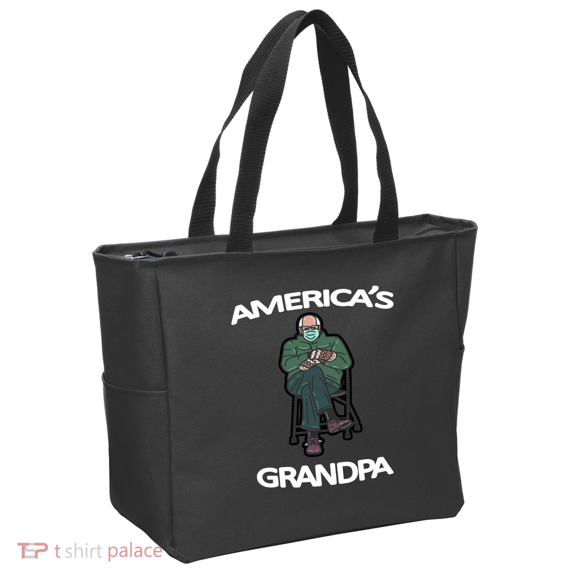 America's Grandpa Bernie Sanders Mitten Meme Tote Bag