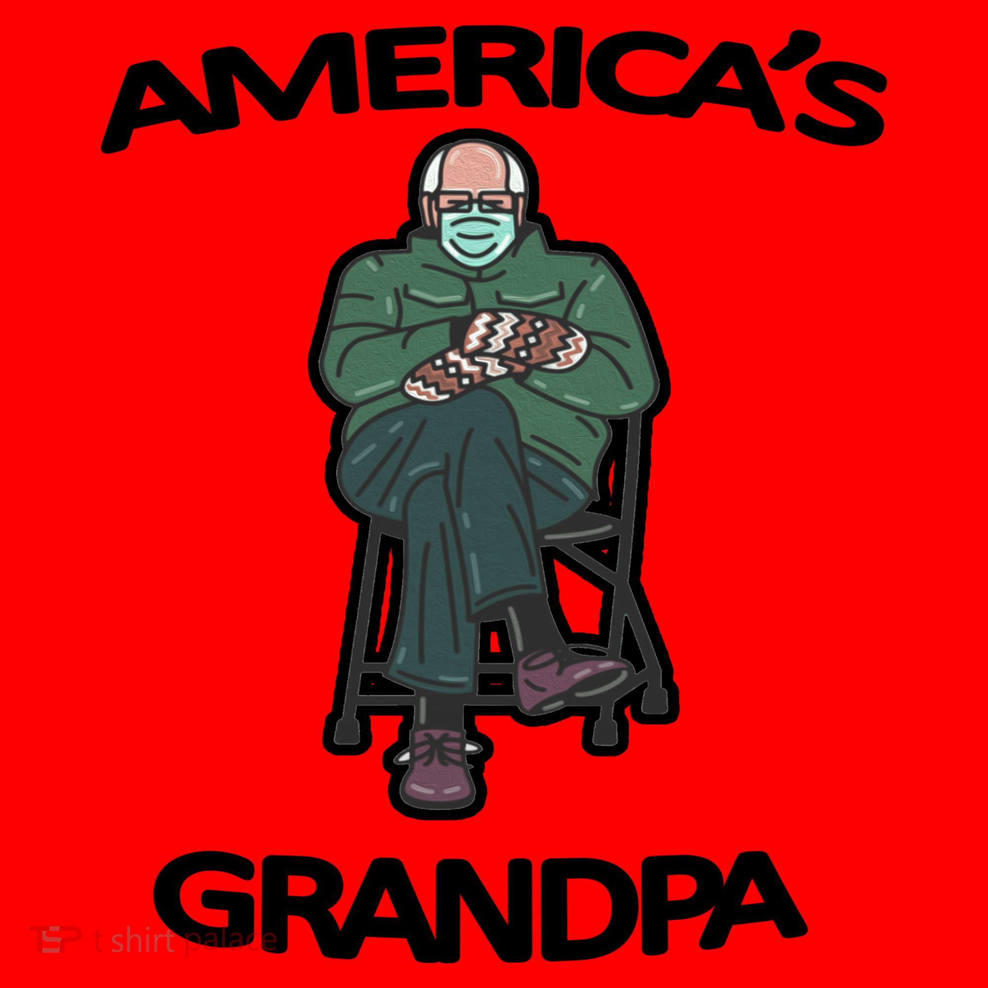 America's Grandpa Bernie Sanders Mitten Meme Santa Hat