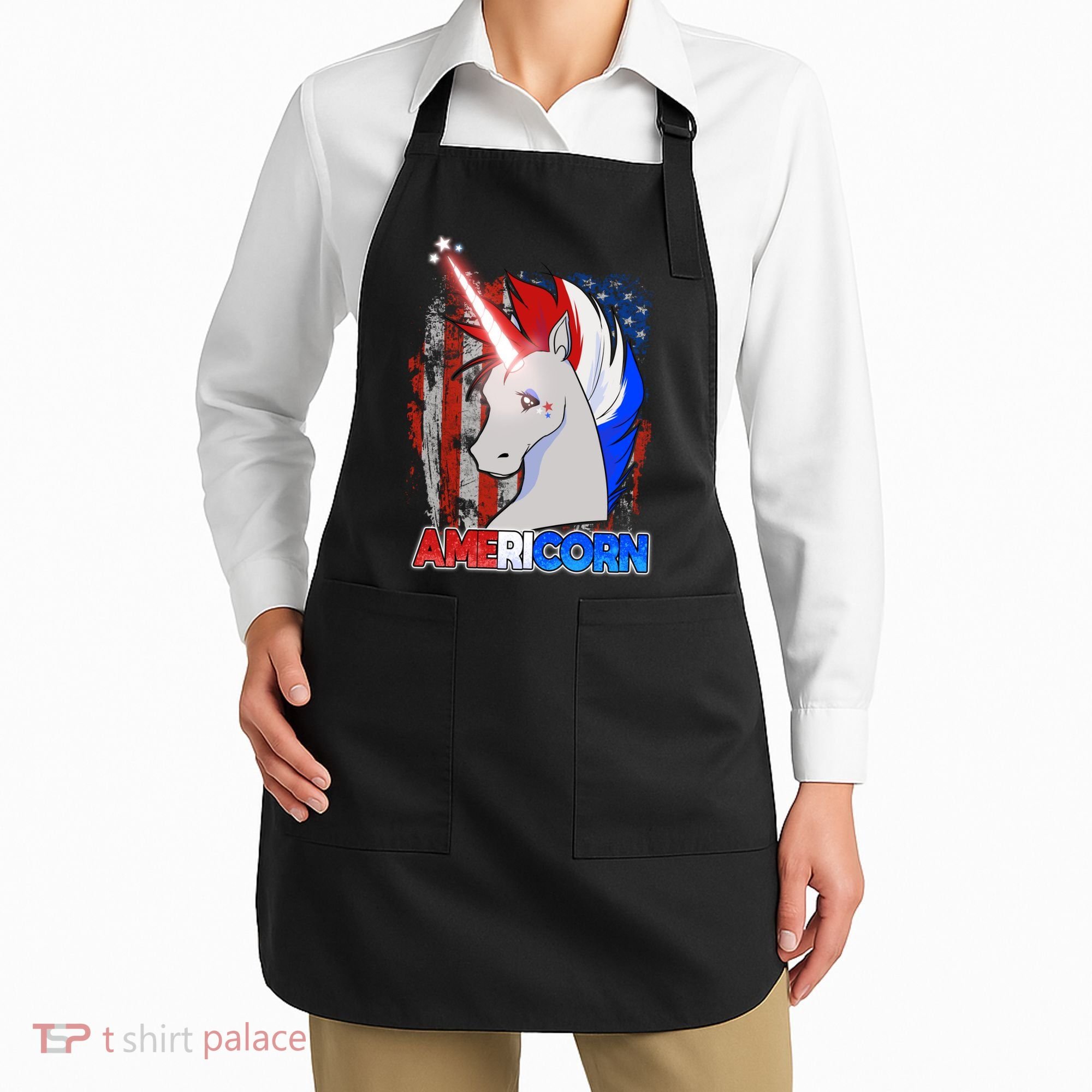 Americorn Unicorn Flag Apron