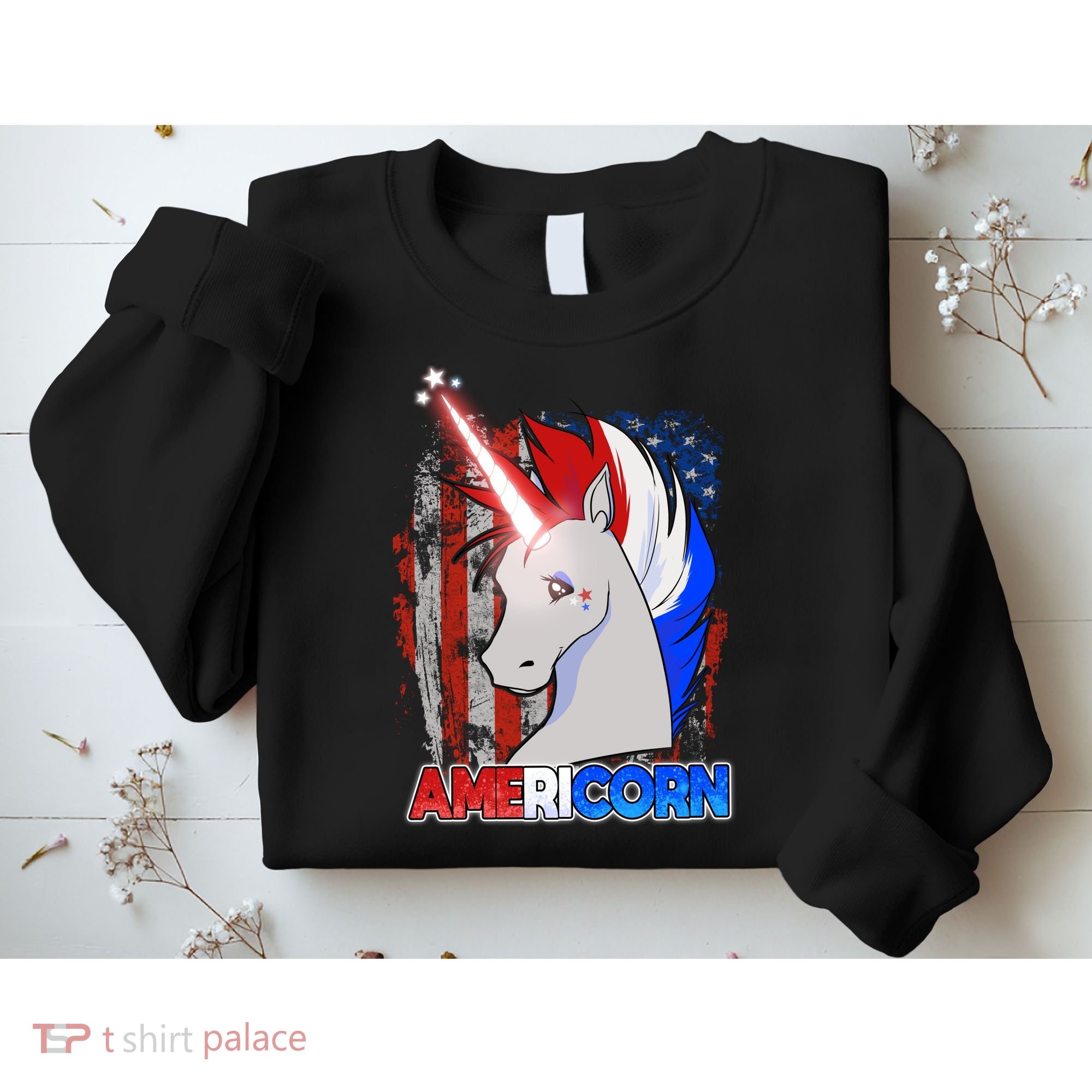 Americorn Unicorn Flag Sweatshirt