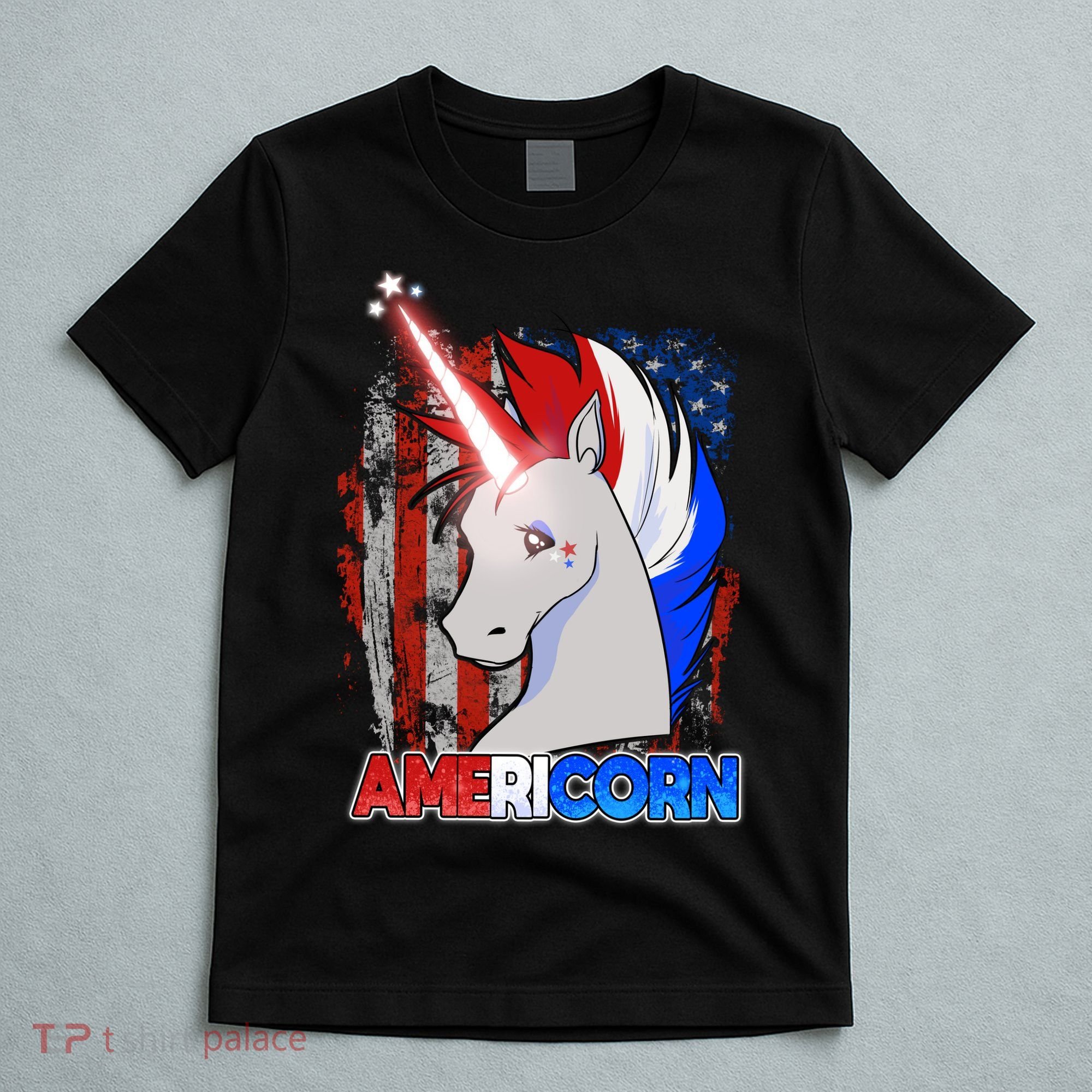 Americorn Unicorn Flag T-Shirt