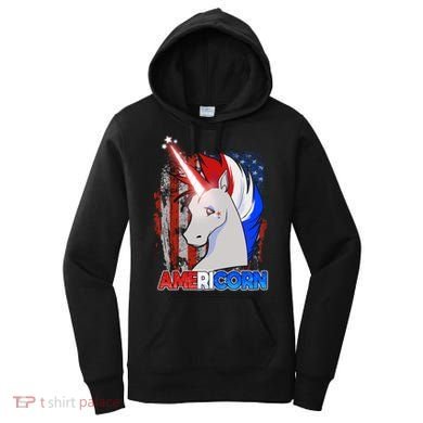 Americorn Unicorn Flag Women's Hoodie