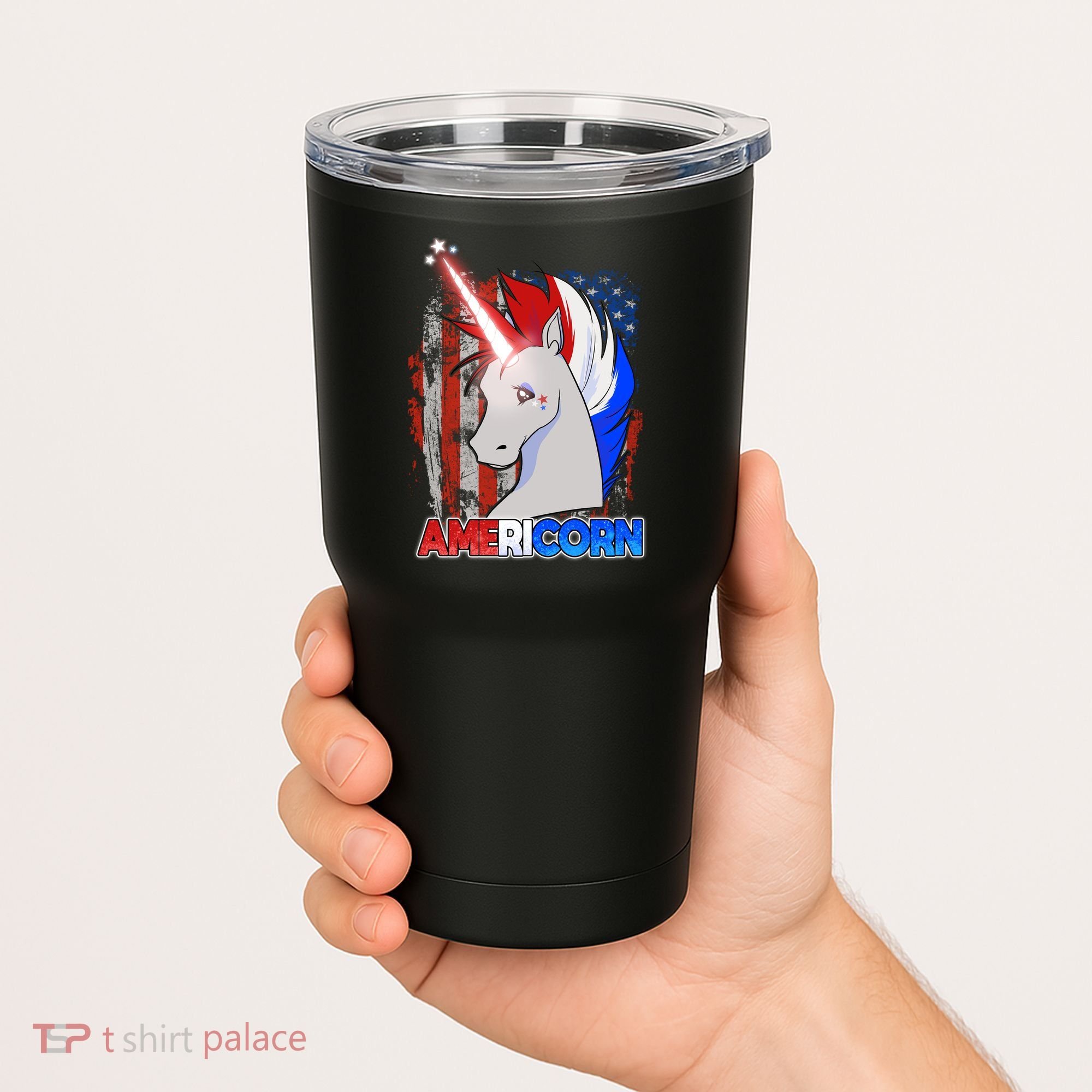 Americorn Unicorn Flag Tumbler
