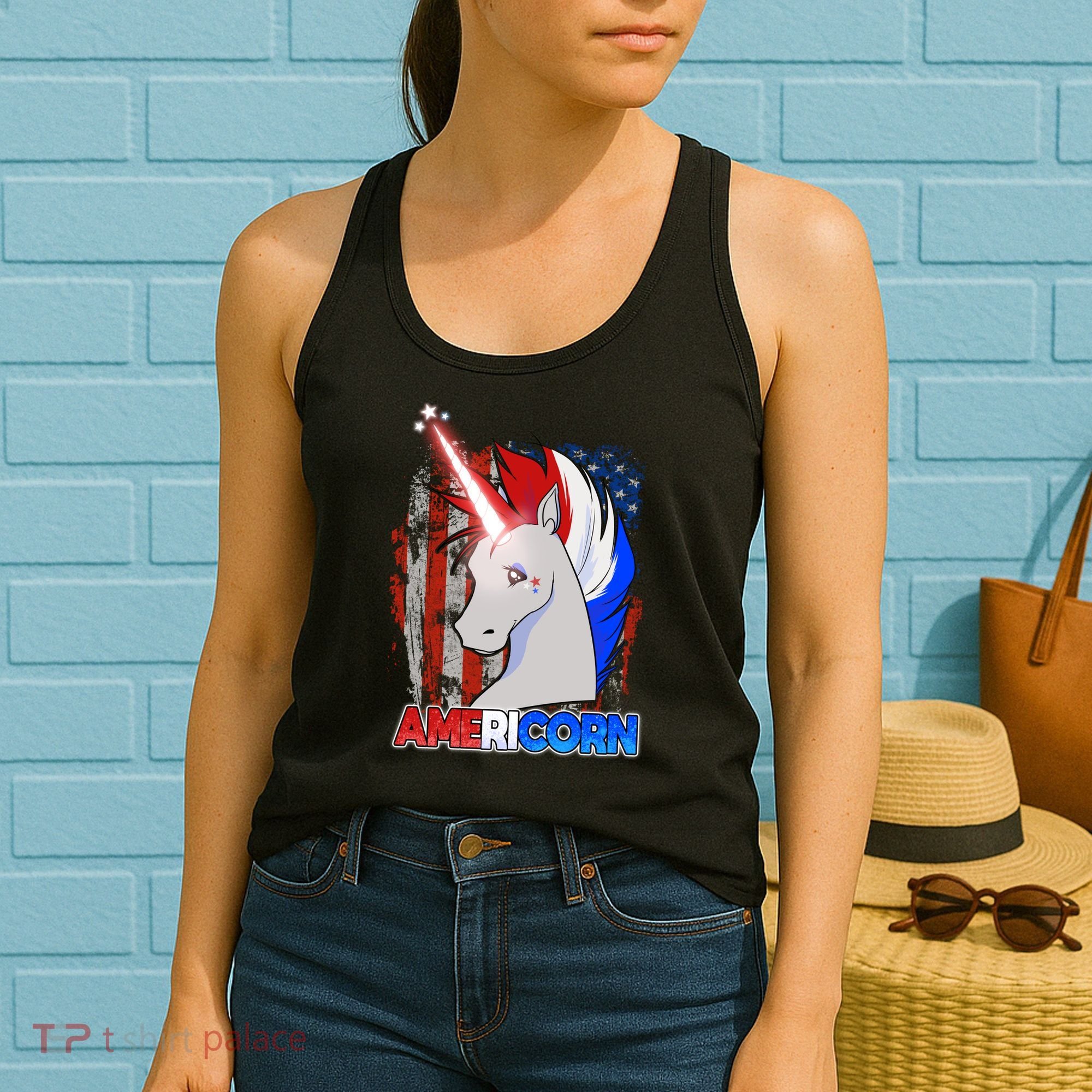 Americorn Unicorn Flag Women's Tank Top