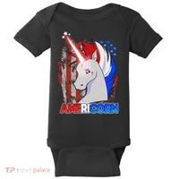 Americorn Unicorn Flag Baby Bodysuit thumb 0