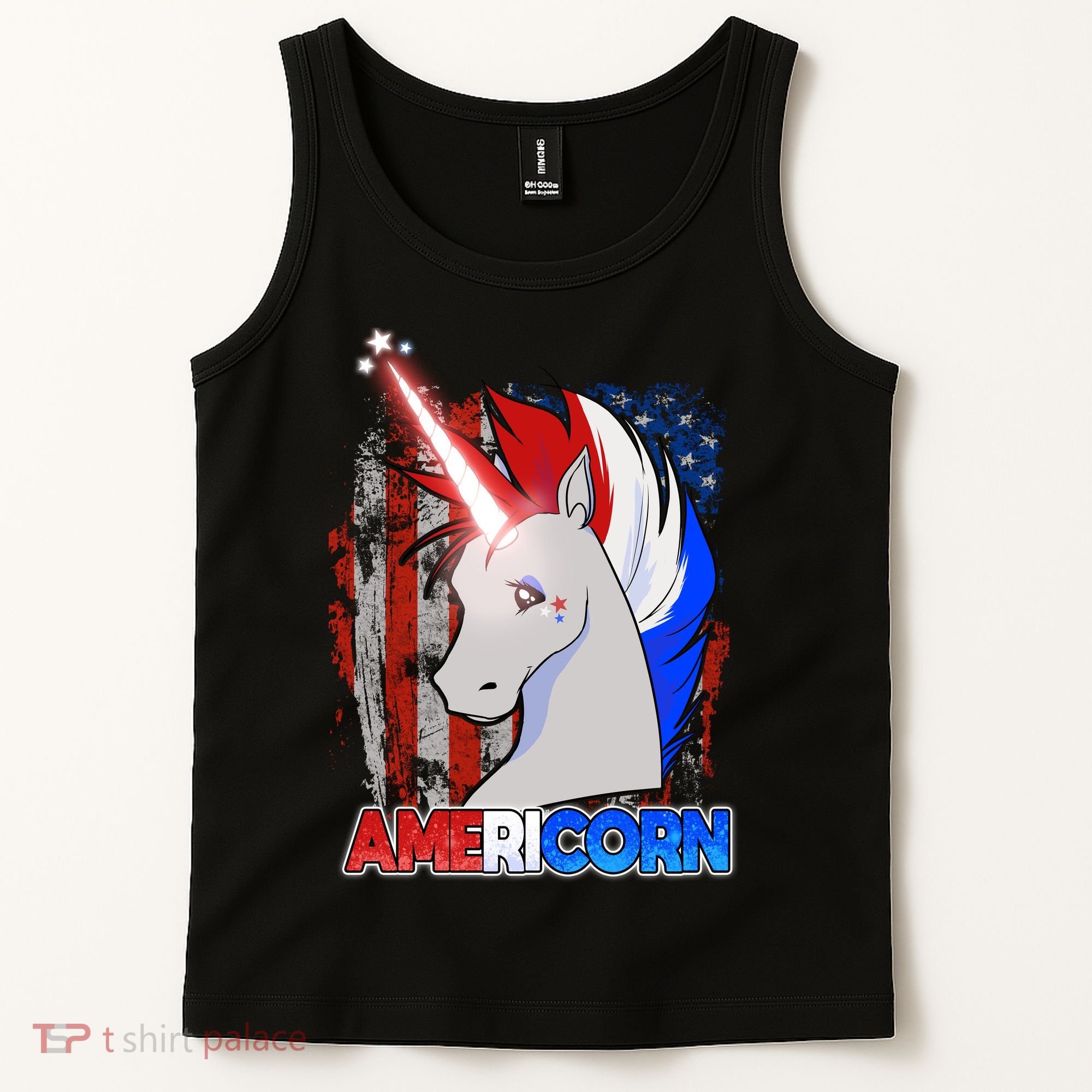 Americorn Unicorn Flag Tank Top