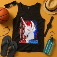 Americorn Unicorn Flag Tank Top thumb 4