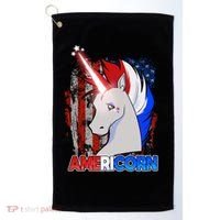 Americorn Unicorn Flag Golf Towel thumb 0