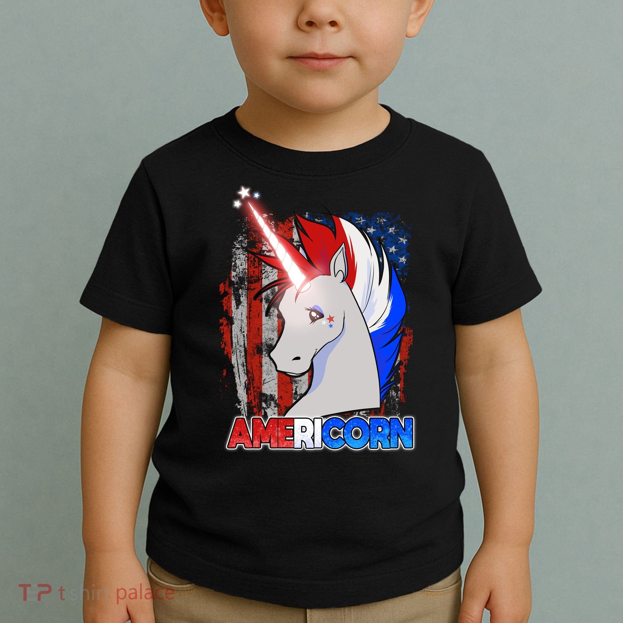 Americorn Unicorn Flag Toddler T-Shirt