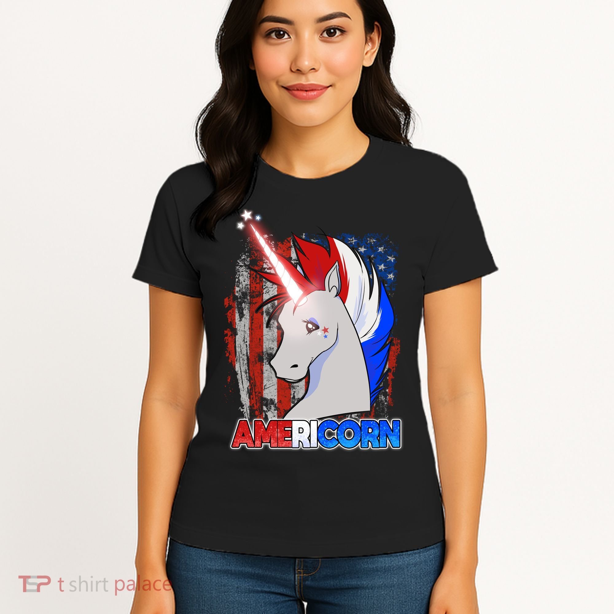 Americorn Unicorn Flag Women's T-Shirt