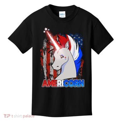 Americorn Unicorn Flag Kids T-Shirt