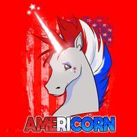 Americorn Unicorn Flag Santa Hat thumb 1