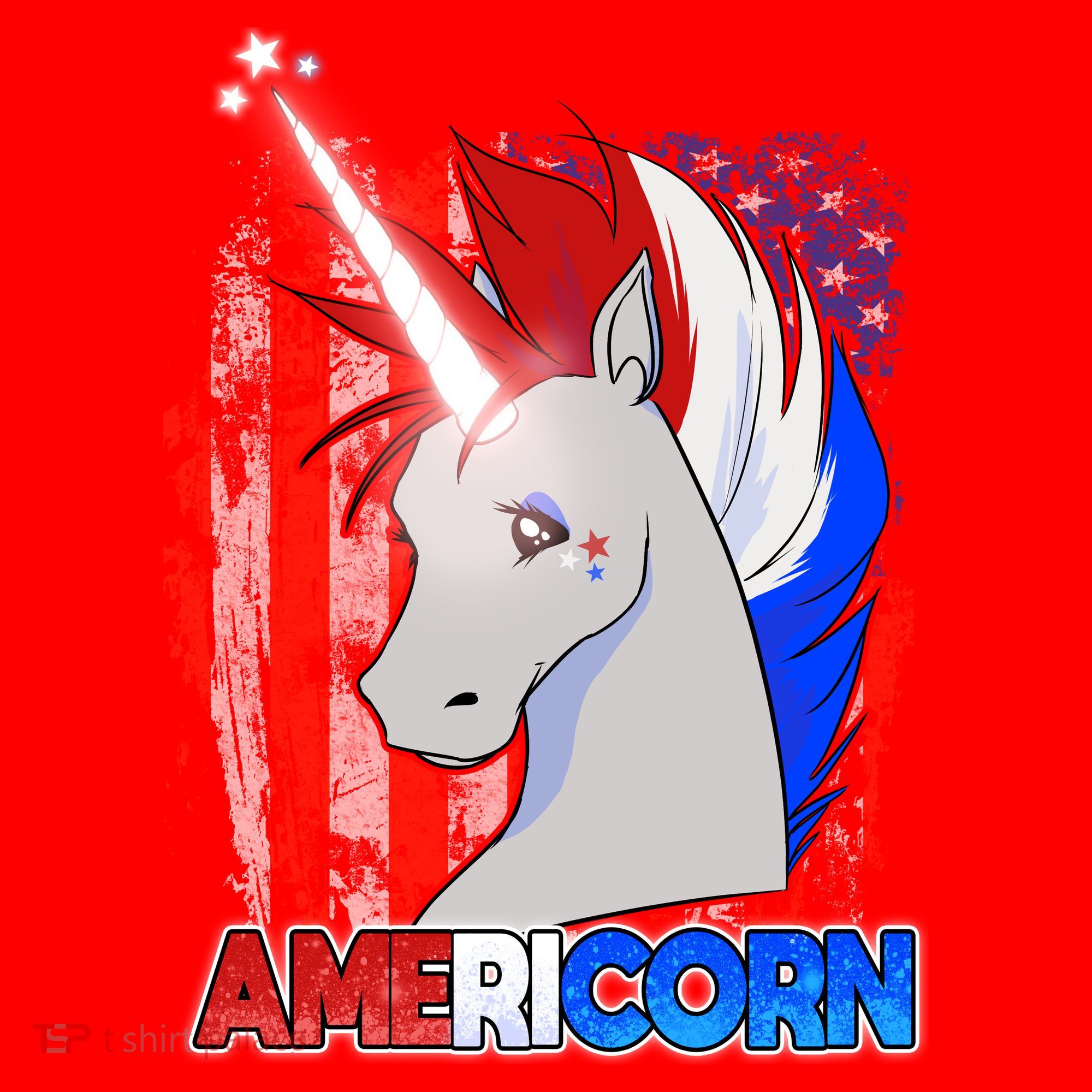 Americorn Unicorn Flag Santa Hat